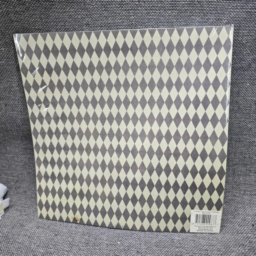 Scrapbook Solutions Jumbo Paper‎ Pack 80 Sheets 12x12 Vintage Multi NIP BR-007A